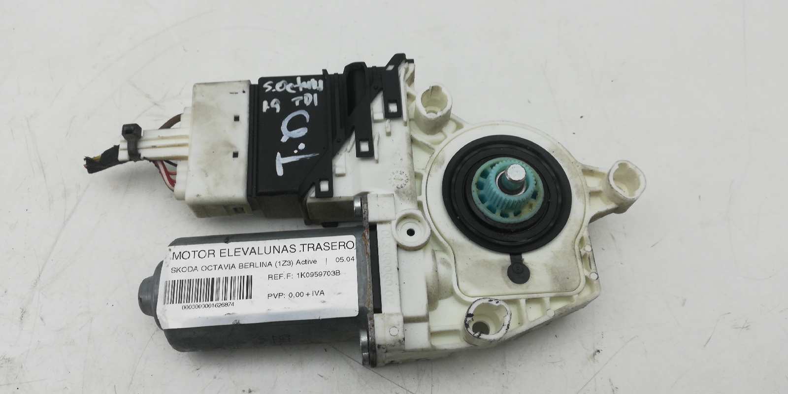 SKODA Octavia 2 generation (2004-2013) Moteur de commande de vitre de porte arrière gauche 1K0959703B 18499140