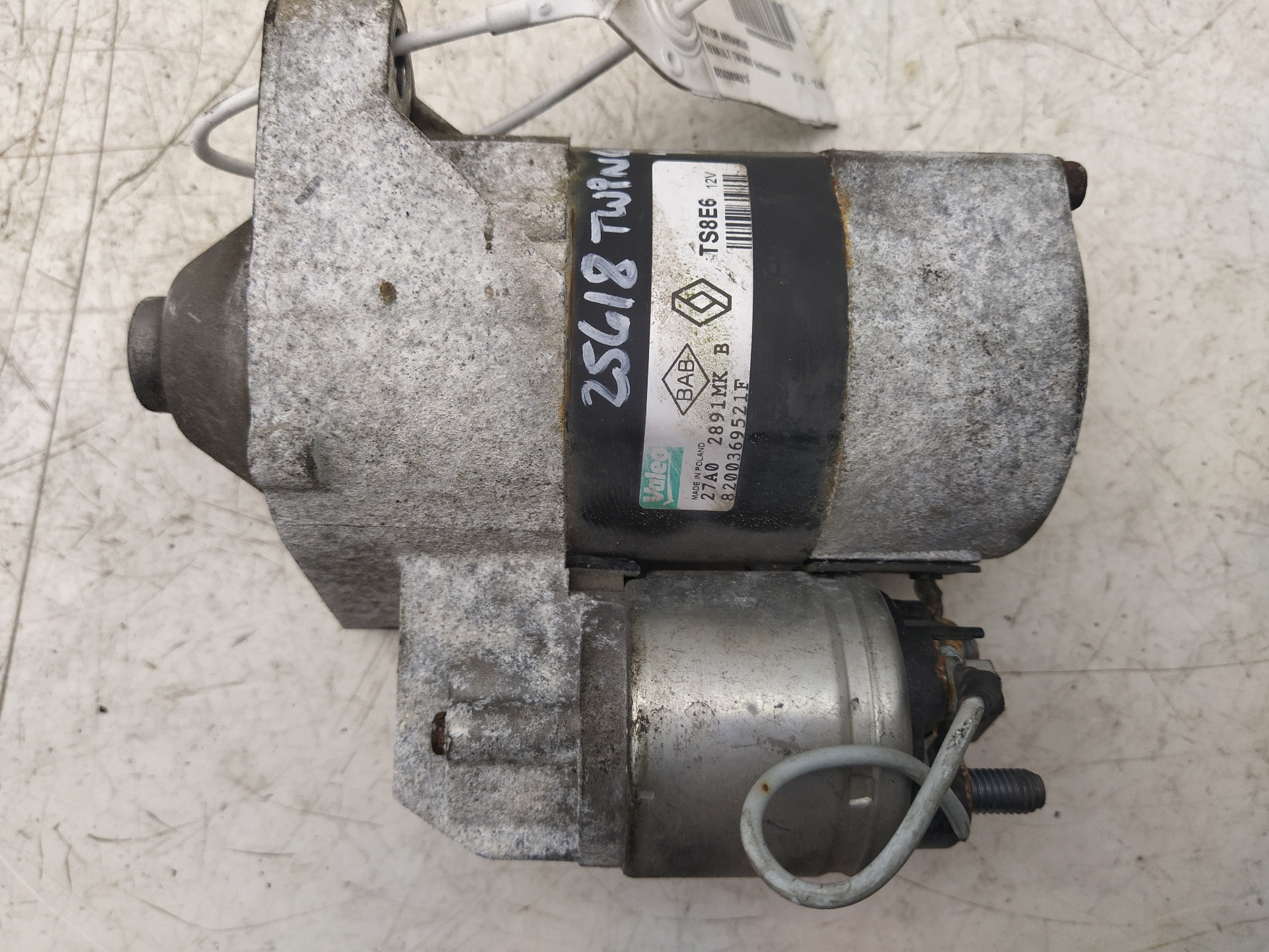 RENAULT Twingo 2 generation (2007-2014) Starter Motor 8200369521F, TS8E6 25918008