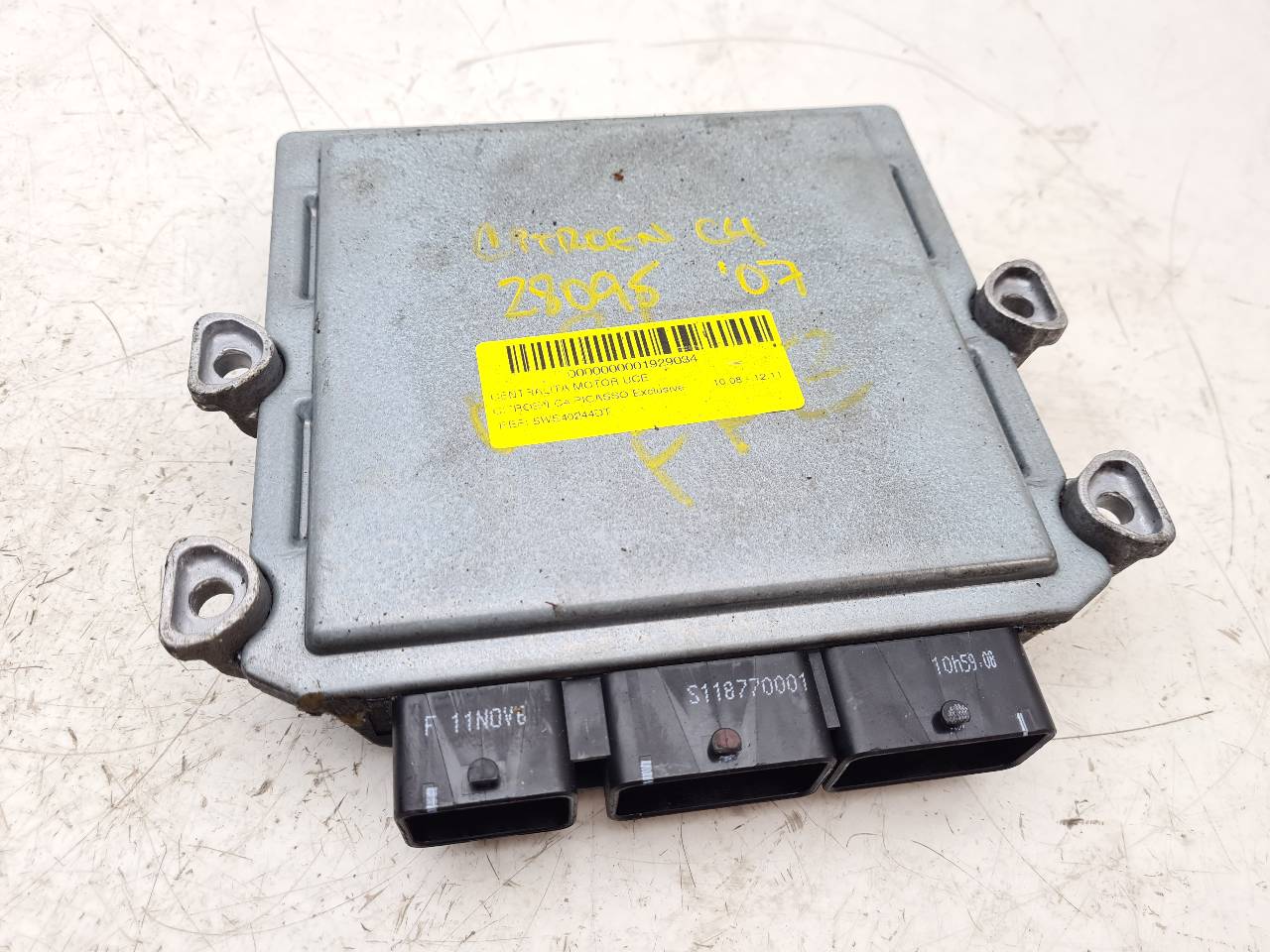 TOYOTA C4 Picasso 1 generation (2006-2013) Calculateur d'unité de commande du moteur 5WS40244DT,SW9663700280 18559186