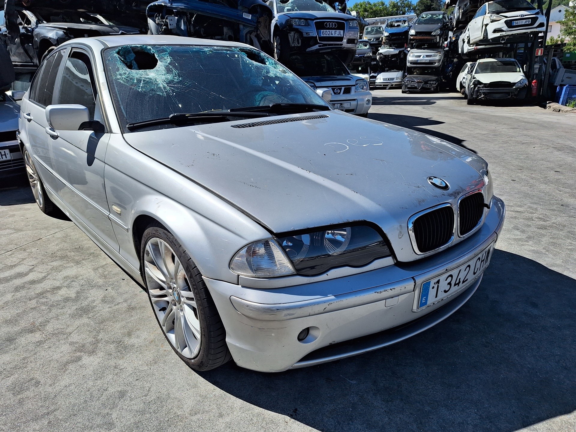 BMW 3 Series E46 (1997-2006) Aizmugurējās kreisās durvis 41527034153 24546657