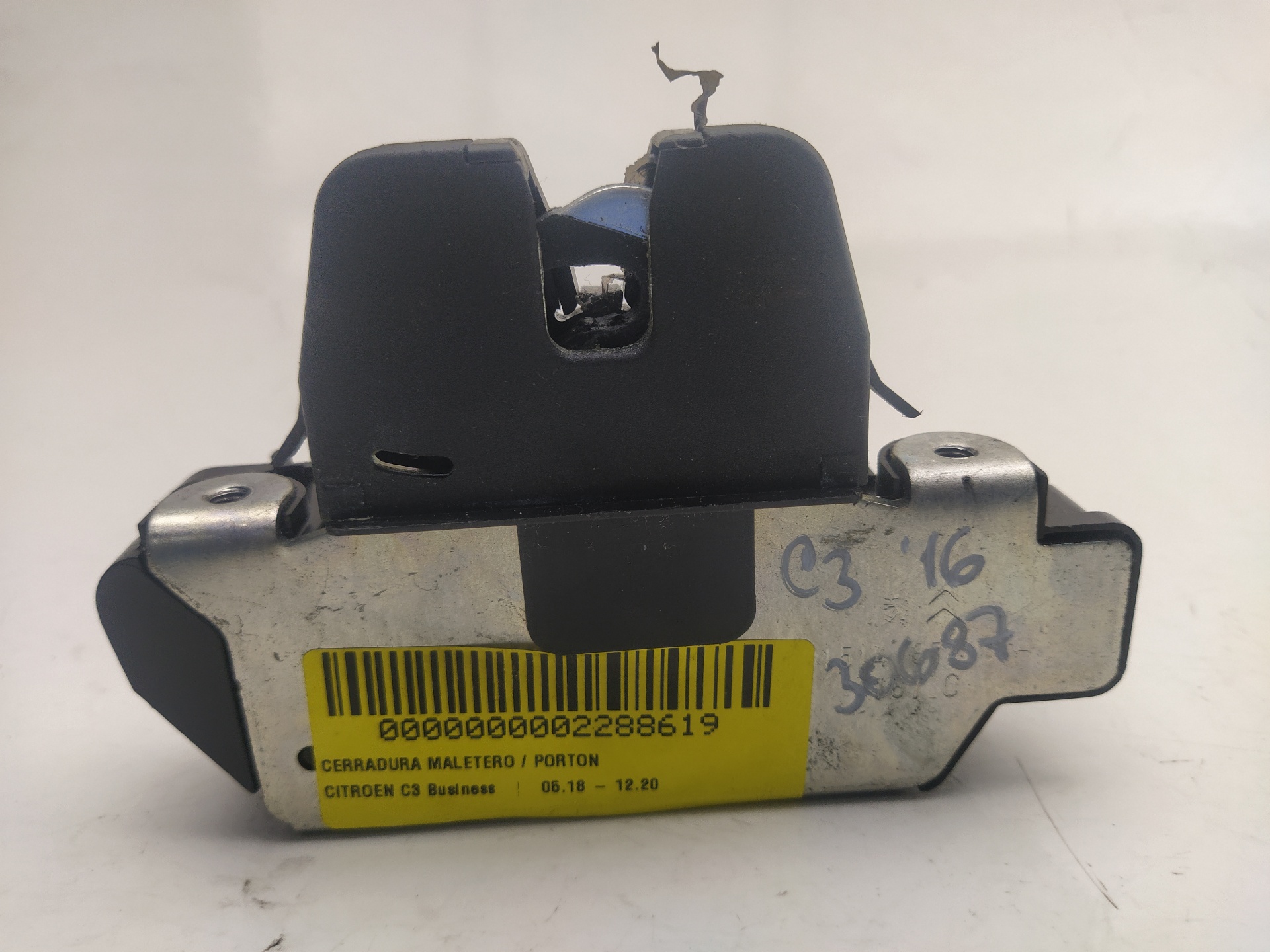 CITROËN C3 2 generation (2009-2016) Tailgate Boot Lock 9151487499H 21102154