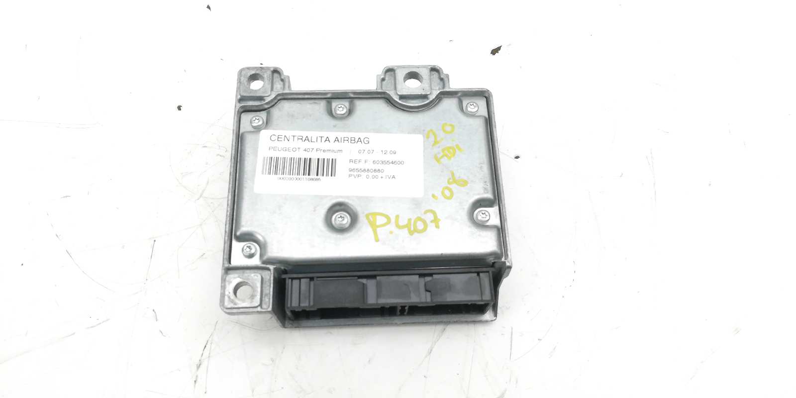 VAUXHALL 407 1 generation (2004-2010) SRS Control Unit 603554600, 9655880880 18428309