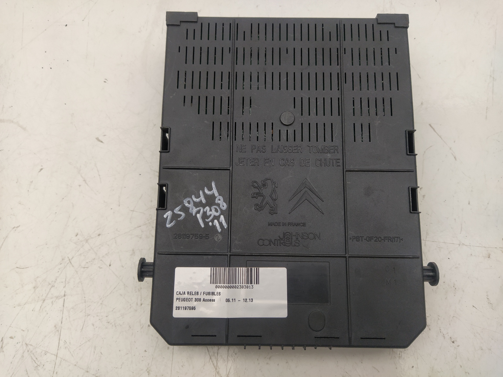 PEUGEOT 308 T7 (2007-2015) Fuse Box 281197595 24603780