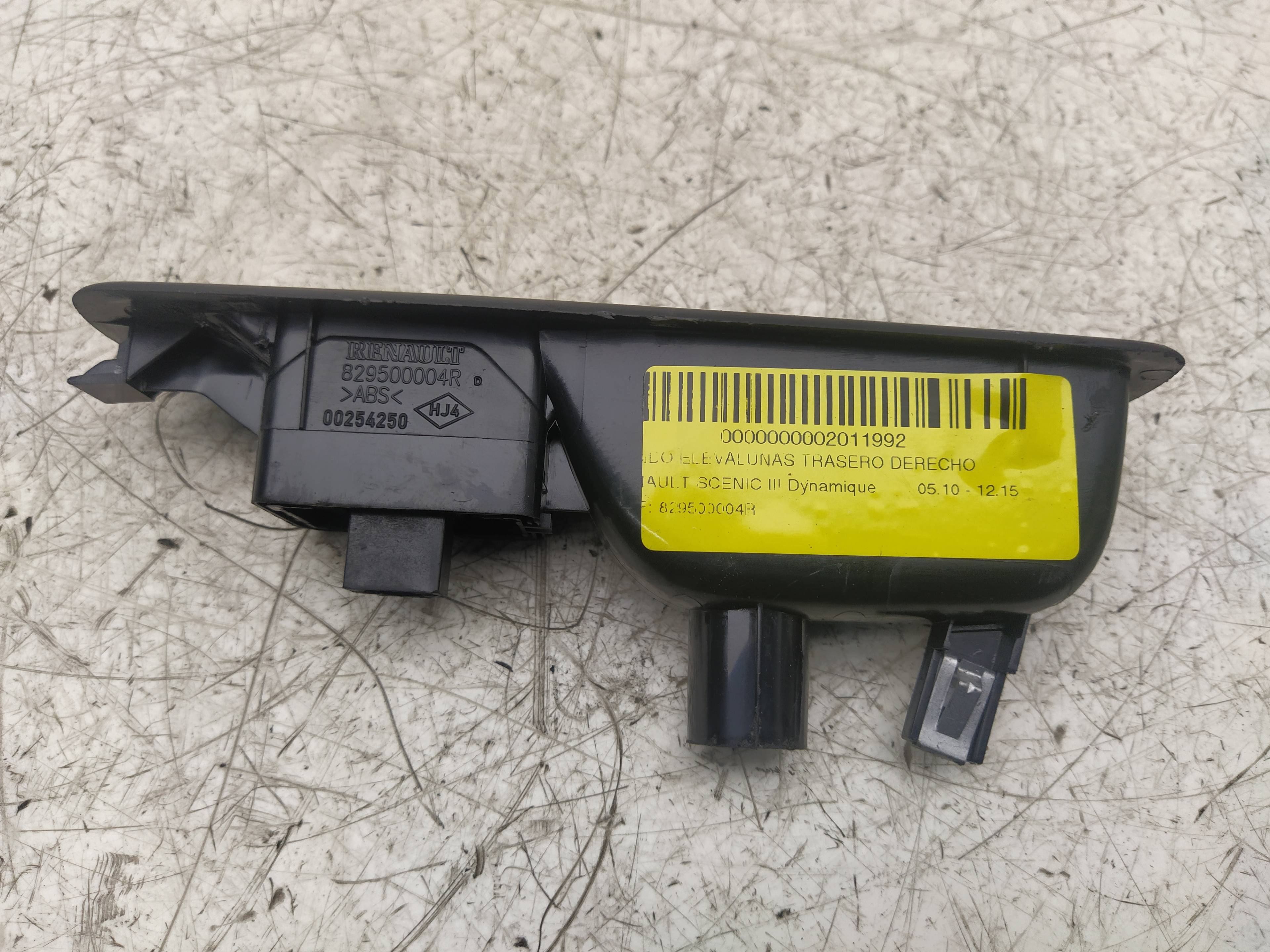 RENAULT Scenic 3 generation (2009-2015) Rear Right Door Window Control Switch 829500004R 18576380