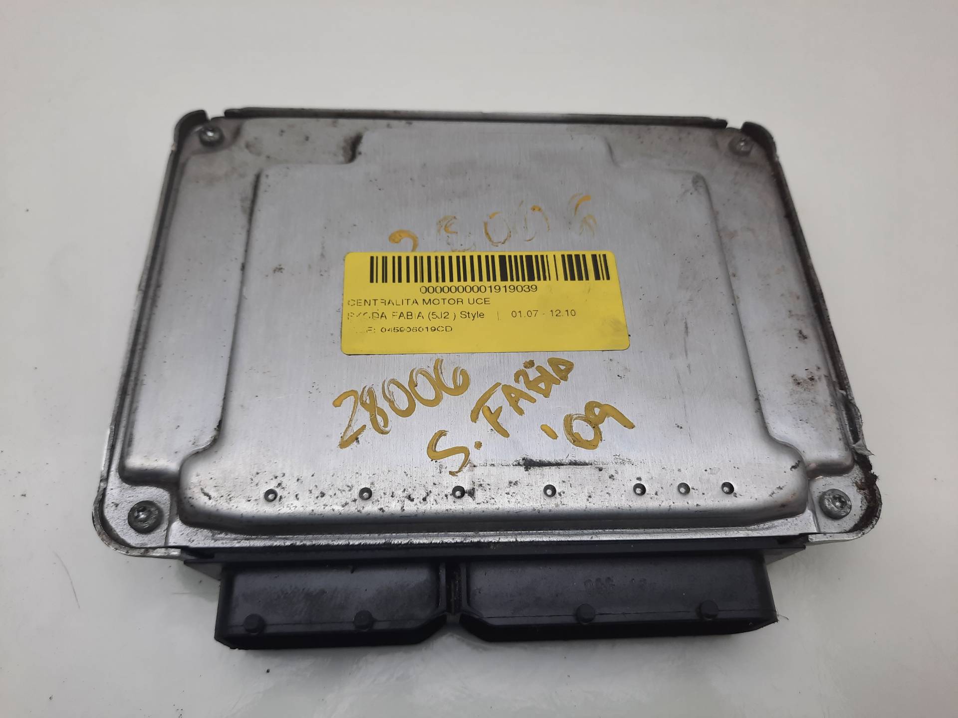 SKODA Fabia 6Y (1999-2007) Motorkontrolenhed ECU 045906019CD,0281012749 18556971