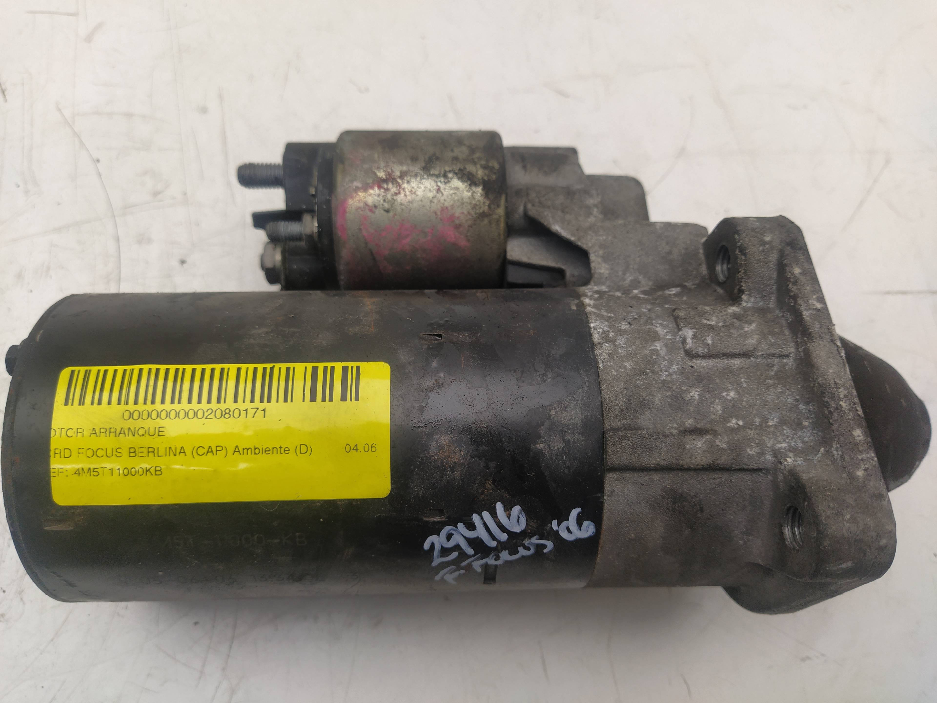 PEUGEOT Focus 2 generation (2004-2011) Starter Motor 4M5T11000KB 18593319