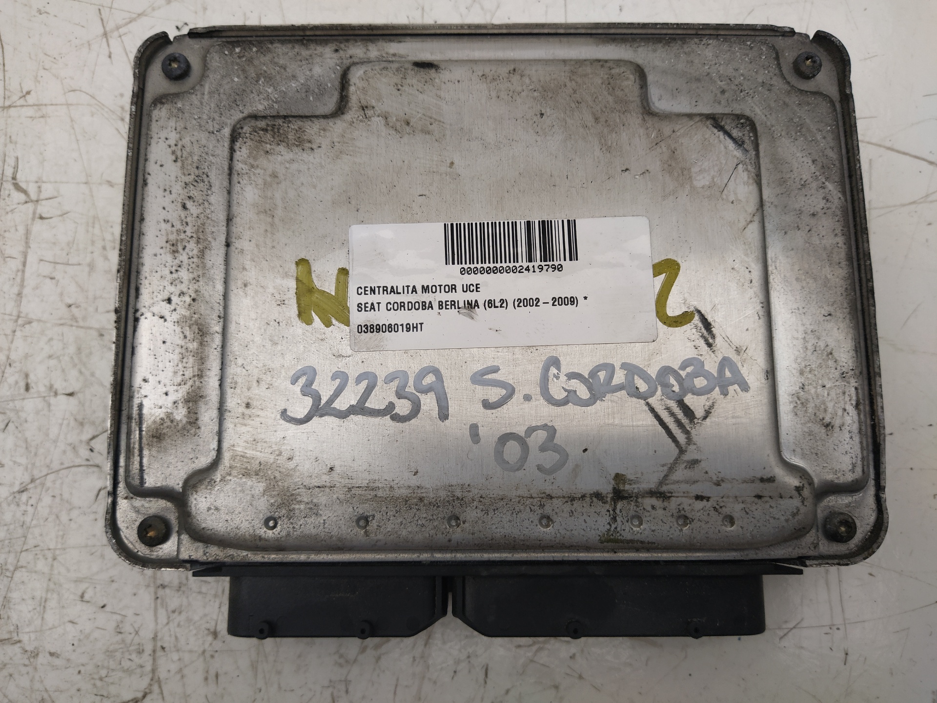 SEAT Cordoba 2 generation (1999-2009) Engine Control Unit ECU 038906019HT 25580629