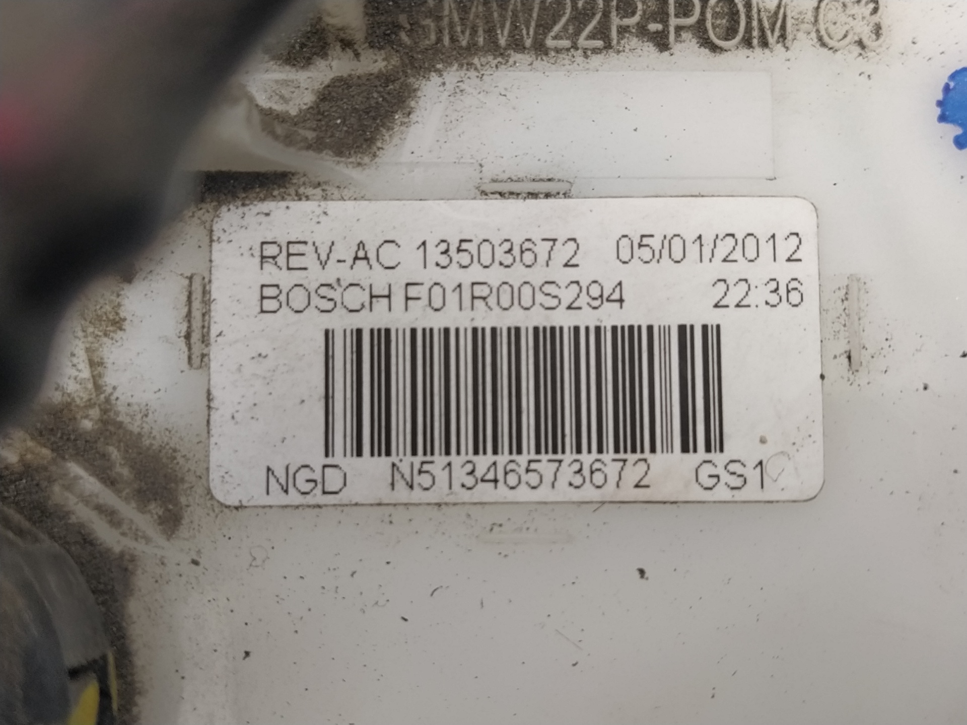 CHEVROLET Cruze 1 generation (2009-2015) In Tank Fuel Pump 13503672 23721937