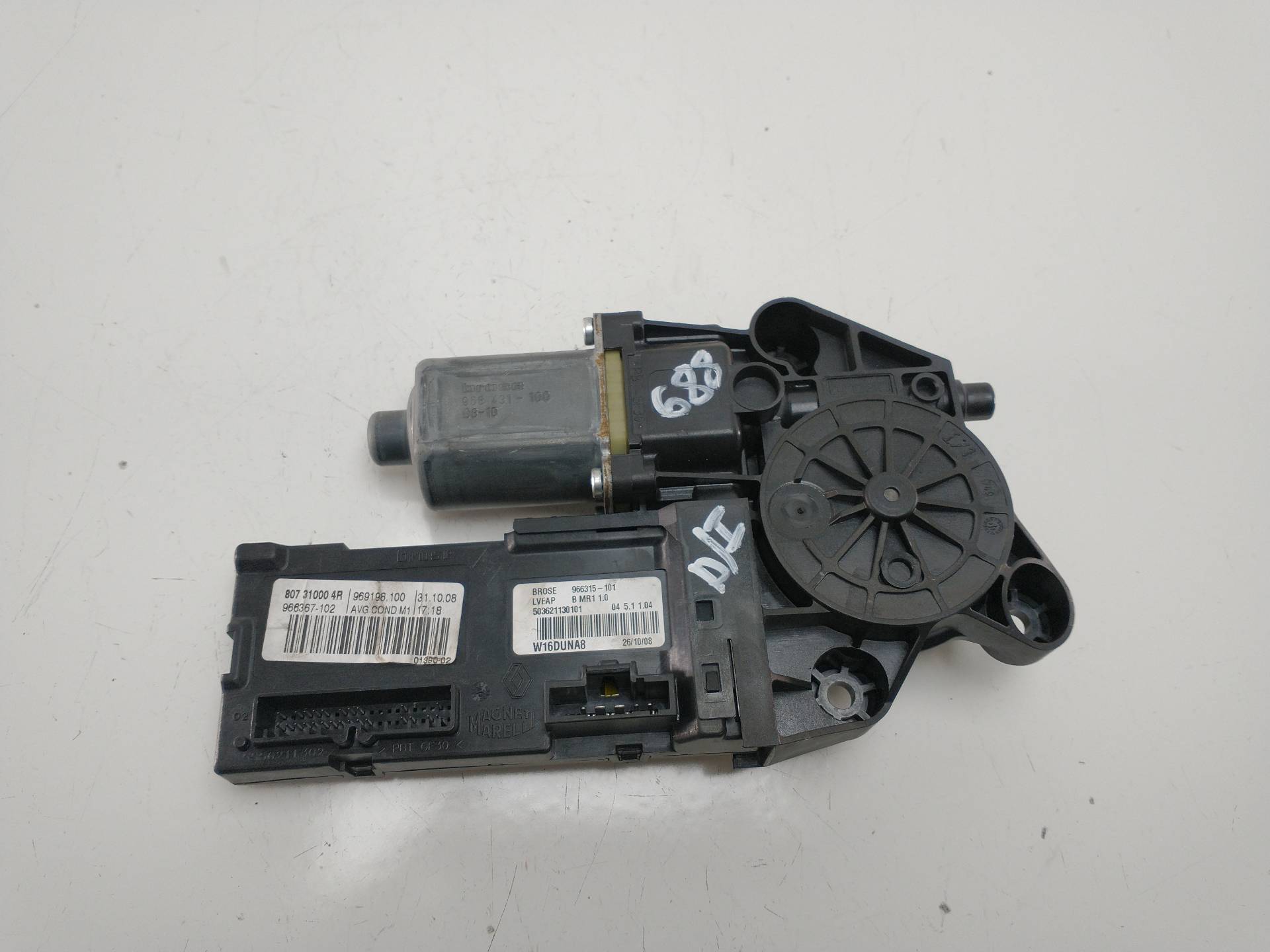 RENAULT Megane 3 generation (2008-2020) Motor regulator geam ușă stânga față 807310004R,966367-102 20008416