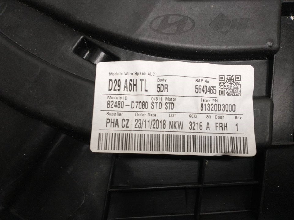 HYUNDAI Tucson 3 generation (2015-2021) Регулятор вікна правої передньої двері D29A6HTL,82480D7080,81320D3000 25951092