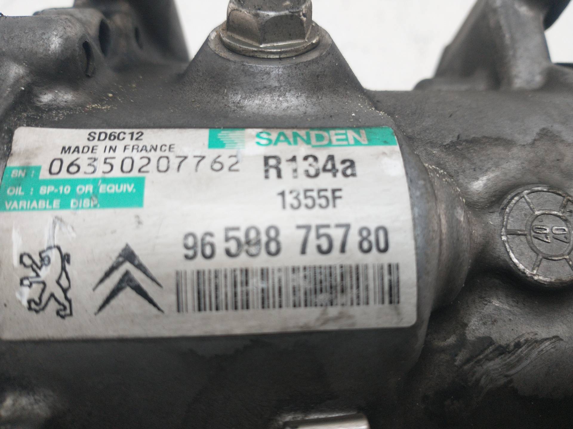 PEUGEOT 207 1 generation (2006-2009) Air Condition Pump 1355F 20021391