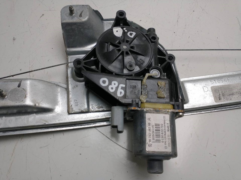 PEUGEOT 208 Peugeot 208 (2012-2015) Front Right Door Window Regulator 9674254380, 0130822702, 20171123W448S 20054290