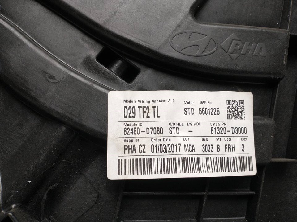 HYUNDAI Tucson 3 generation (2015-2021) Регулятор вікна правої передньої двері D29TF2TL 25950819