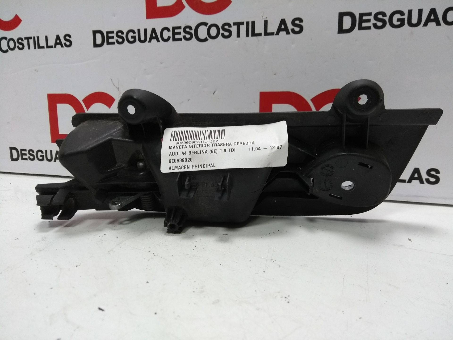 AUDI A4 B6/8E (2000-2005) Poignée d'ouverture interne arrière droite 8E0839020 20062598