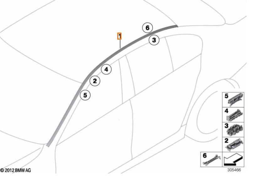 BMW 5 Series F10/F11 (2009-2017) Другие отделочные детали 51137274739 25802324