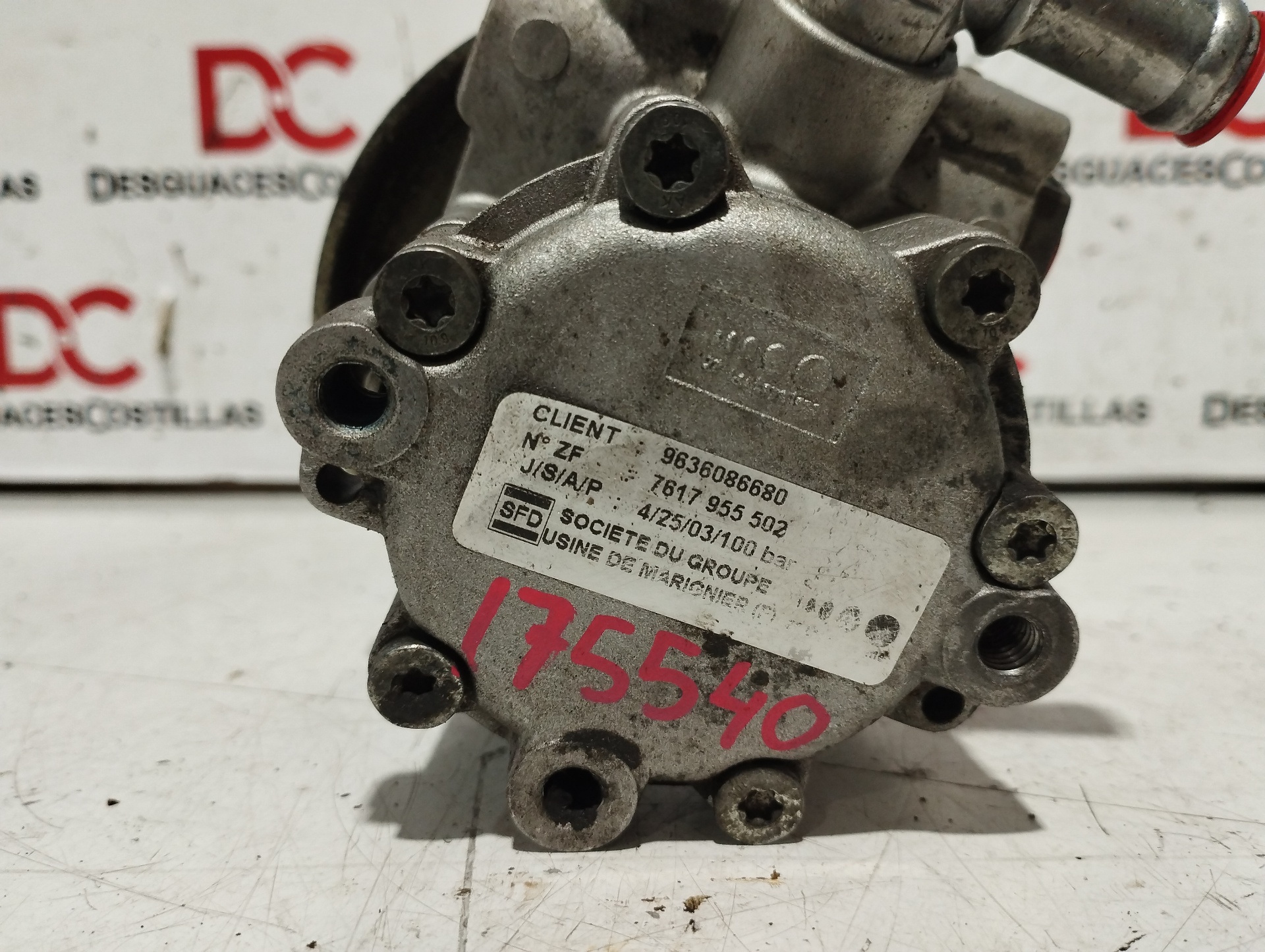 CITROËN C5 1 generation (2001-2008) Power Steering Pump 9636086680 22856397