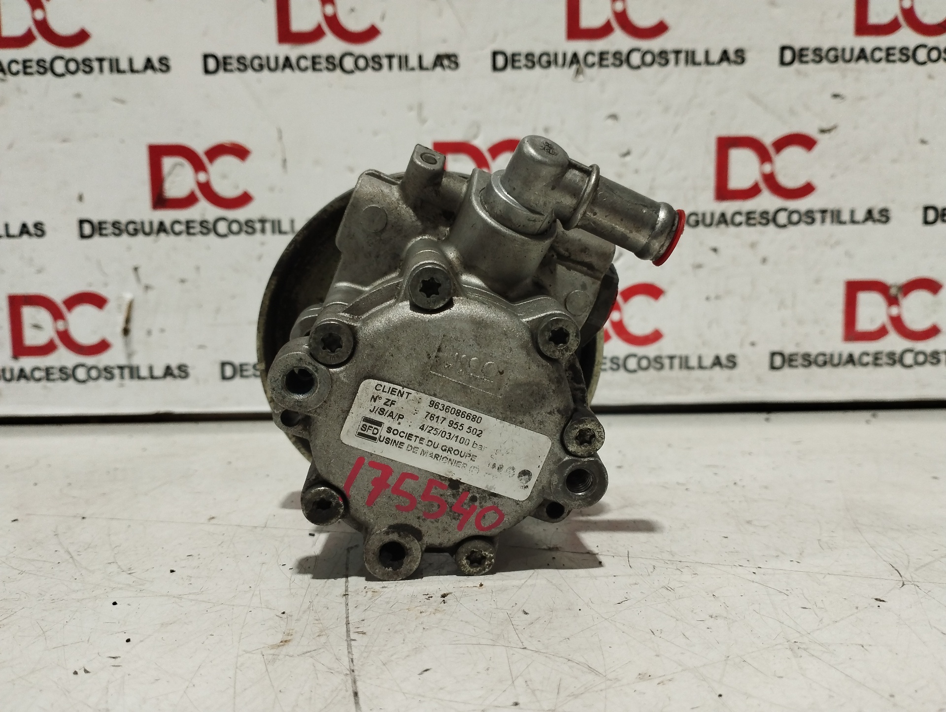 CITROËN C5 1 generation (2001-2008) Power Steering Pump 9636086680 22856397