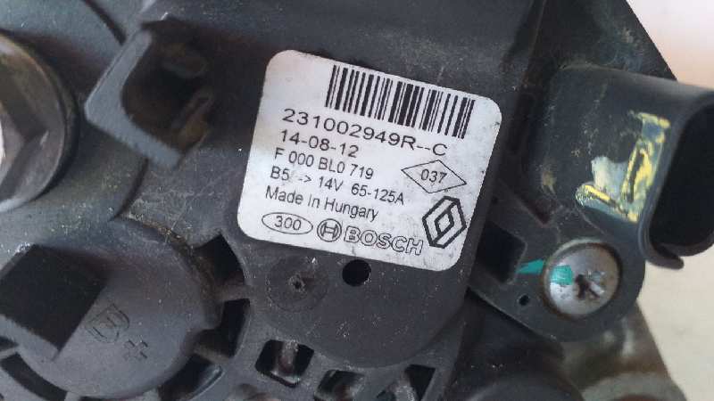 DACIA Duster 1 generation (2010-2017) Alternator 231002949R, F000BL0719 18406488