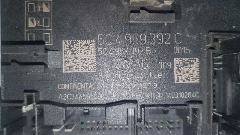 VOLKSWAGEN Variant VII TDI (2014-2024) Comfort Control Unit 5Q4959392C 18421891
