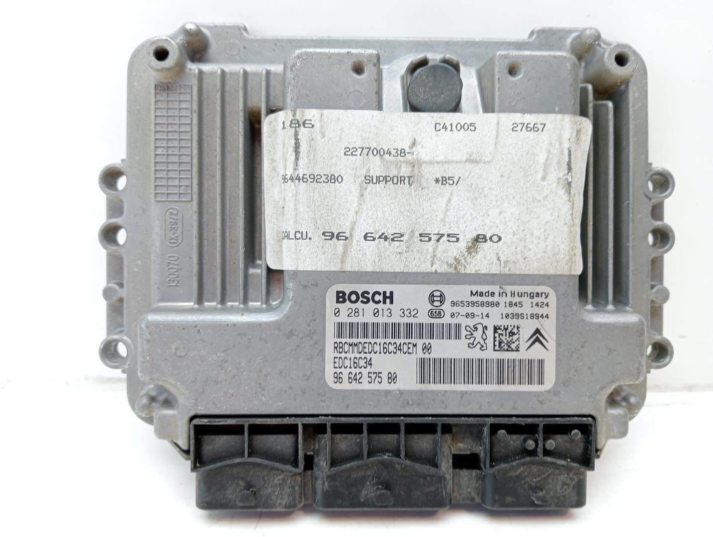 CITROËN C4 1 generation (2004-2011) Engine Control Unit ECU 0281013332,9664257580 22329658