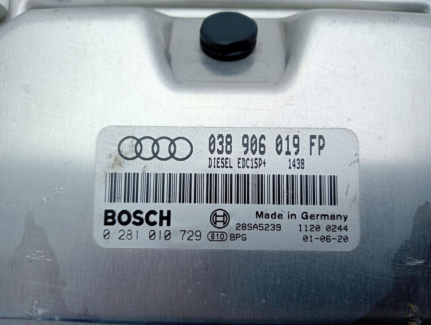 AUDI A4 B6/8E (2000-2005) Moottorin ohjausyksikkö ECU 038906019FP,0281010729 22706866