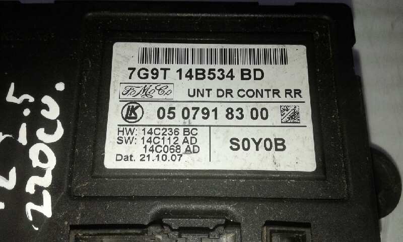 FORD Mondeo 4 generation (2007-2015) Citau veidu vadības bloki 7G9T14B534BD, 0507918300 18371868