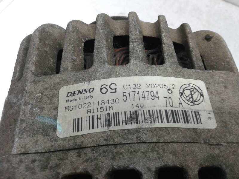 FIAT Grande Punto 1 generation (2006-2008) Alternator 51714794, MS1022118430, A115IM 18348307