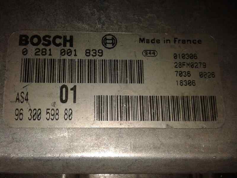 FORD Saxo 2 generation (1996-2004) Motorkontrollenhet ECU 0281001839, AS4, 9630059880 18358471