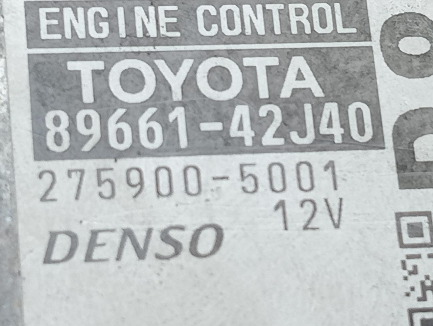 TOYOTA RAV4 4 generation (XA40) (2012-2018) Μονάδα ελέγχου κινητήρα ECU 8966142J40,2759005001 22706369