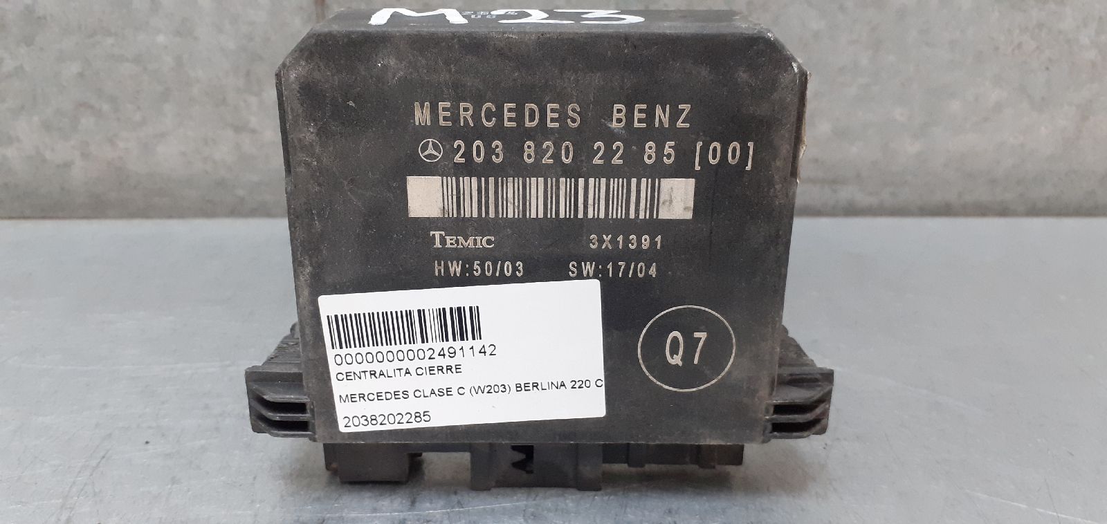 MERCEDES-BENZ C-Class W203/S203/CL203 (2000-2008) Other Control Units 2038202285 24081431