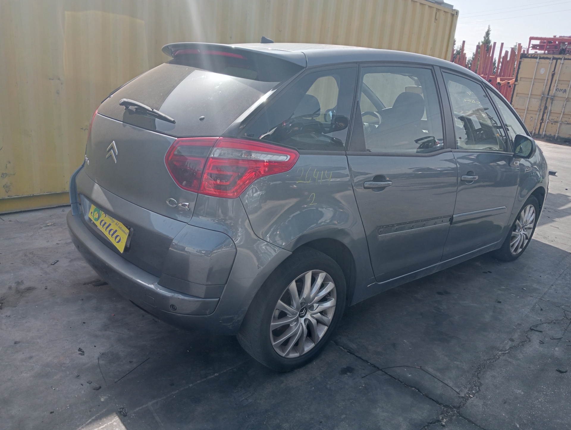 CITROËN C4 Picasso 1 generation (2006-2013) Наружная ручка задней правой двери GRIS 24408142