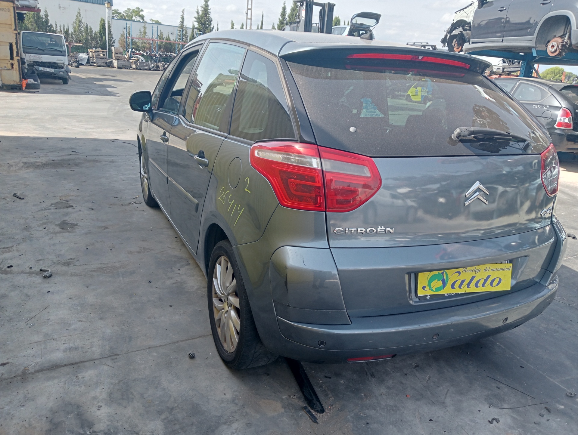 CITROËN C4 Picasso 1 generation (2006-2013) Наружная ручка передней правой двери GRIS 24408189