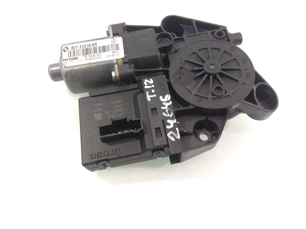 RENAULT Scenic 3 generation (2009-2015) Rear Left Door Window Control Motor 827310166R 19174980