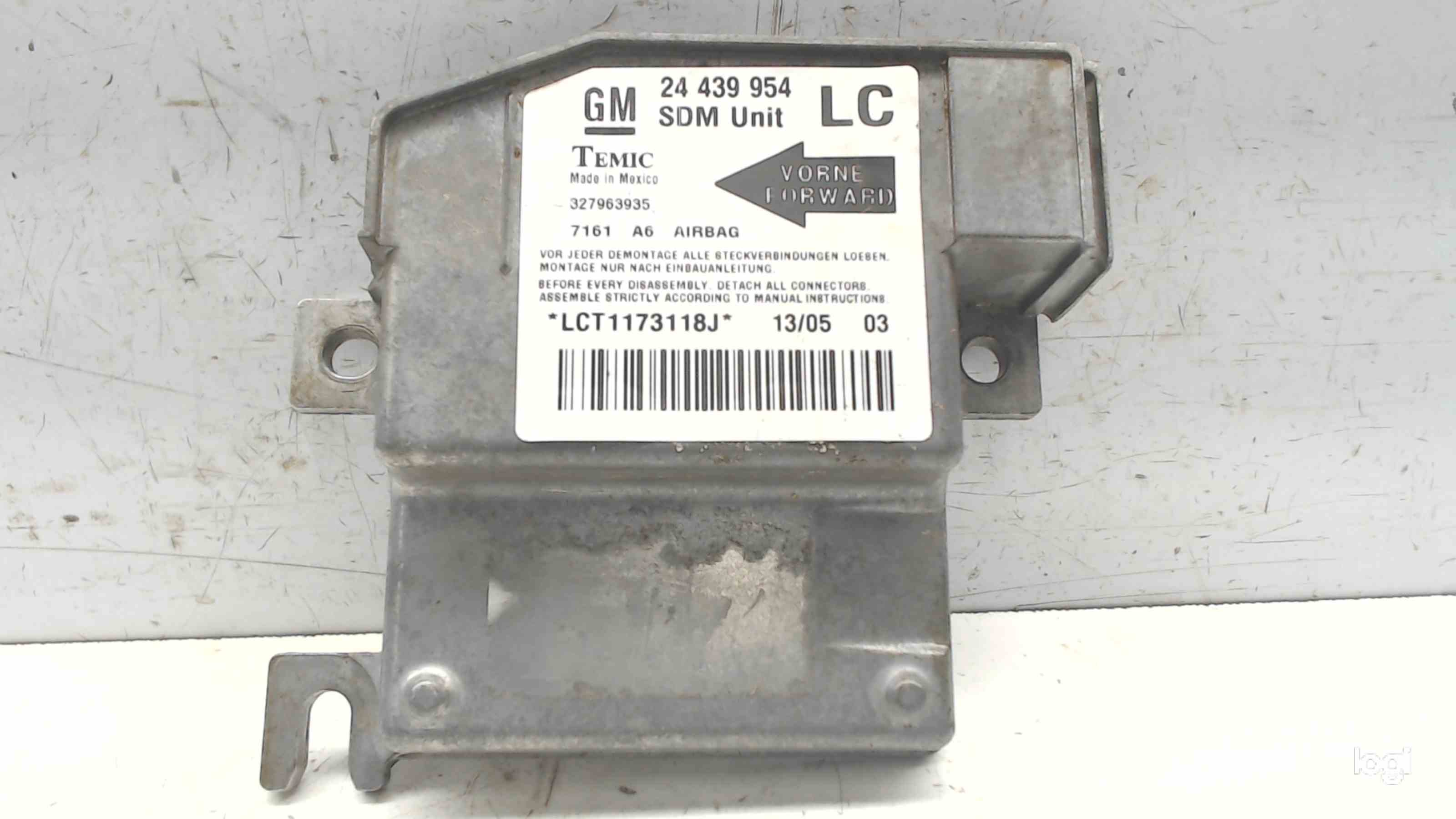 OPEL Corsa C (2000-2006) Блок SRS 24417007 24687516