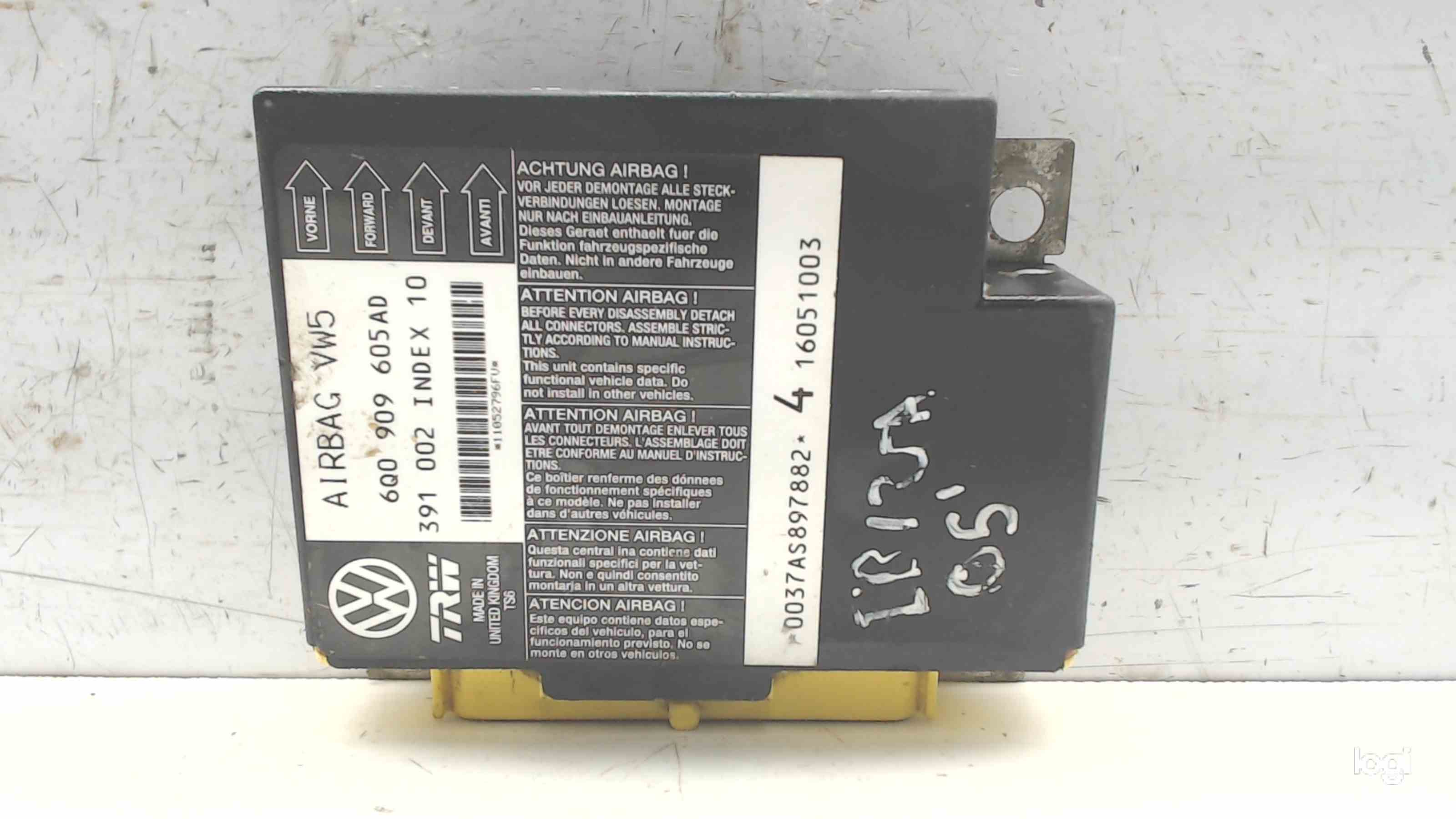 SEAT Corolla 1 generation E10 (1966-1970) SRS Control Unit 6Q0909605 24687470