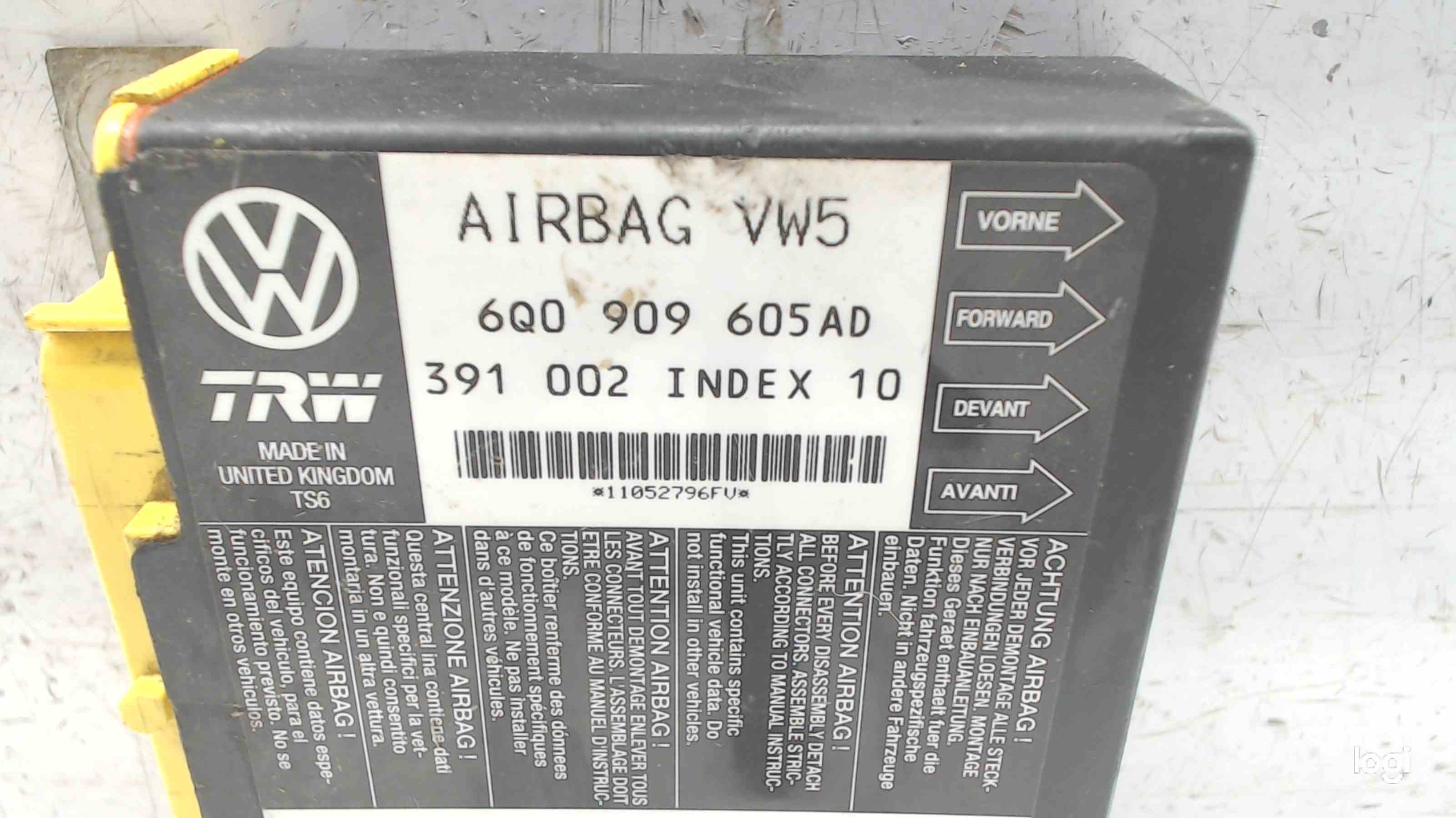 SEAT Corolla 1 generation E10 (1966-1970) SRS Control Unit 6Q0909605 24687470