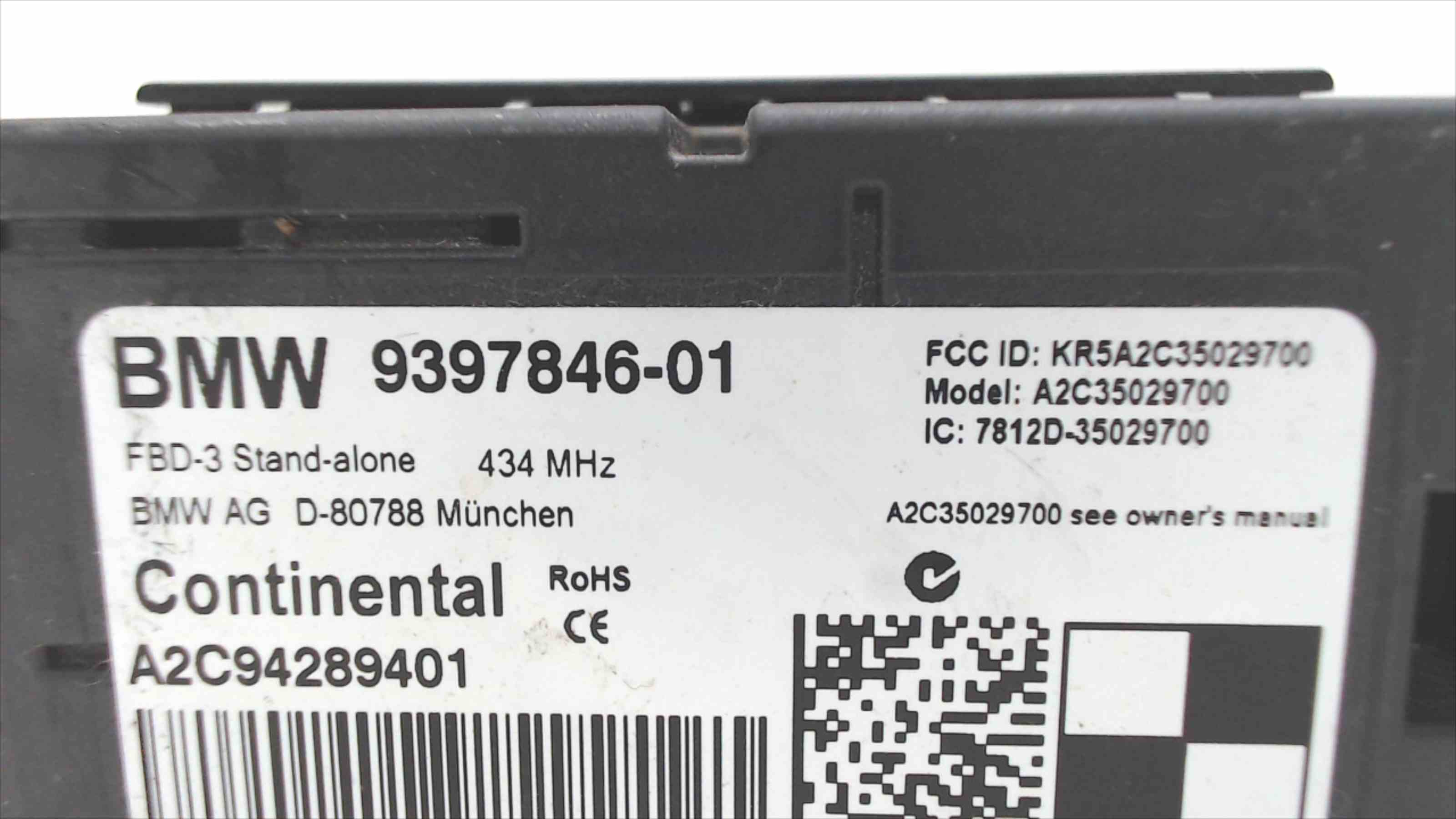 BMW 3 Gran Turismo (F34) Other Control Units 939784601, A2C35029700 22535334