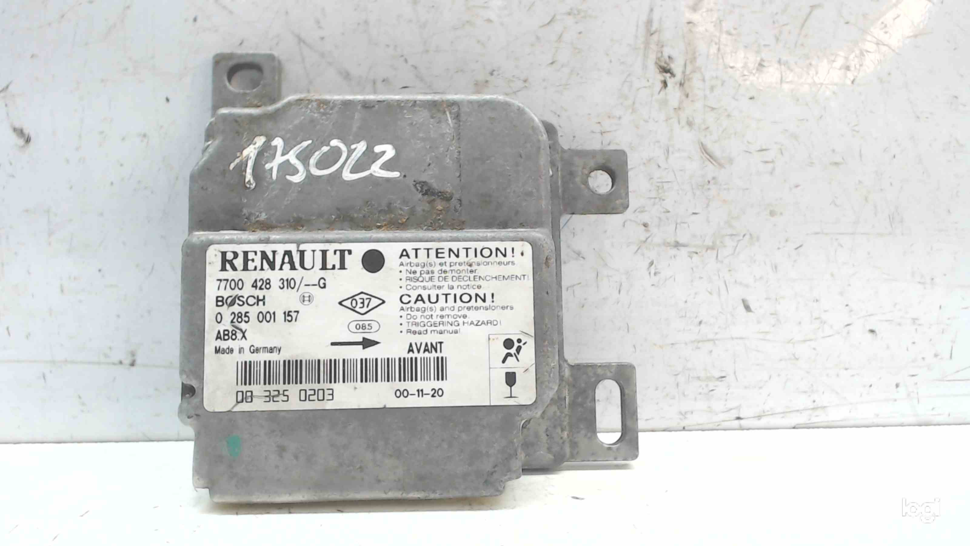RENAULT Clio 1 generation (1990-1998) SRS Control Unit 7700428310 24687413