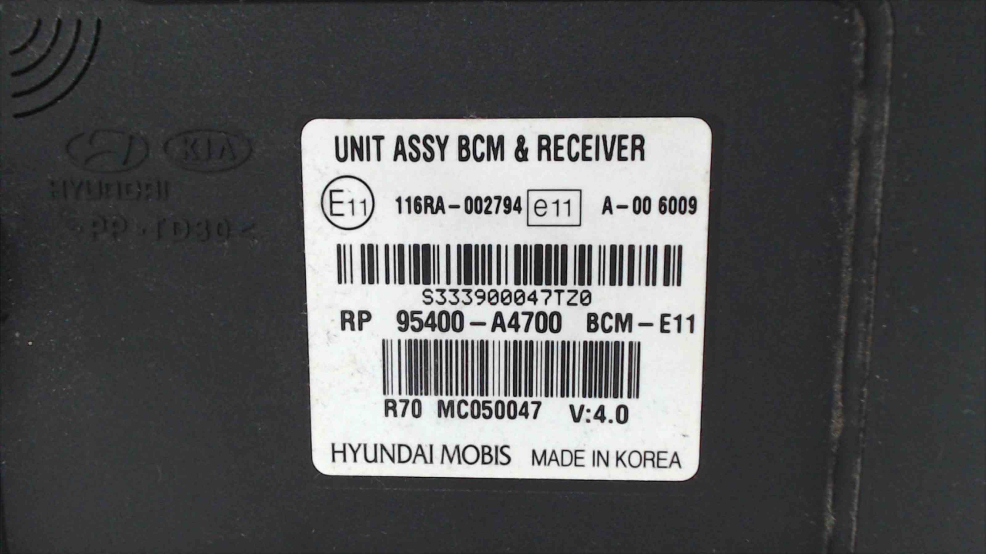 KIA Carens 3 generation (RP) (2013-2019) Other Control Units 95400A4700 22538894