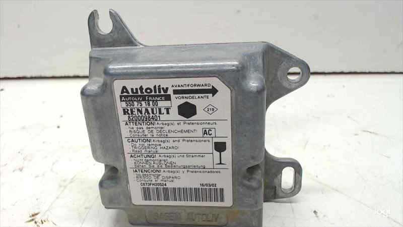 MERCEDES-BENZ Kangoo 1 generation (1998-2009) SRS Control Unit 8200098401, K9KA7, 550751800 24681361