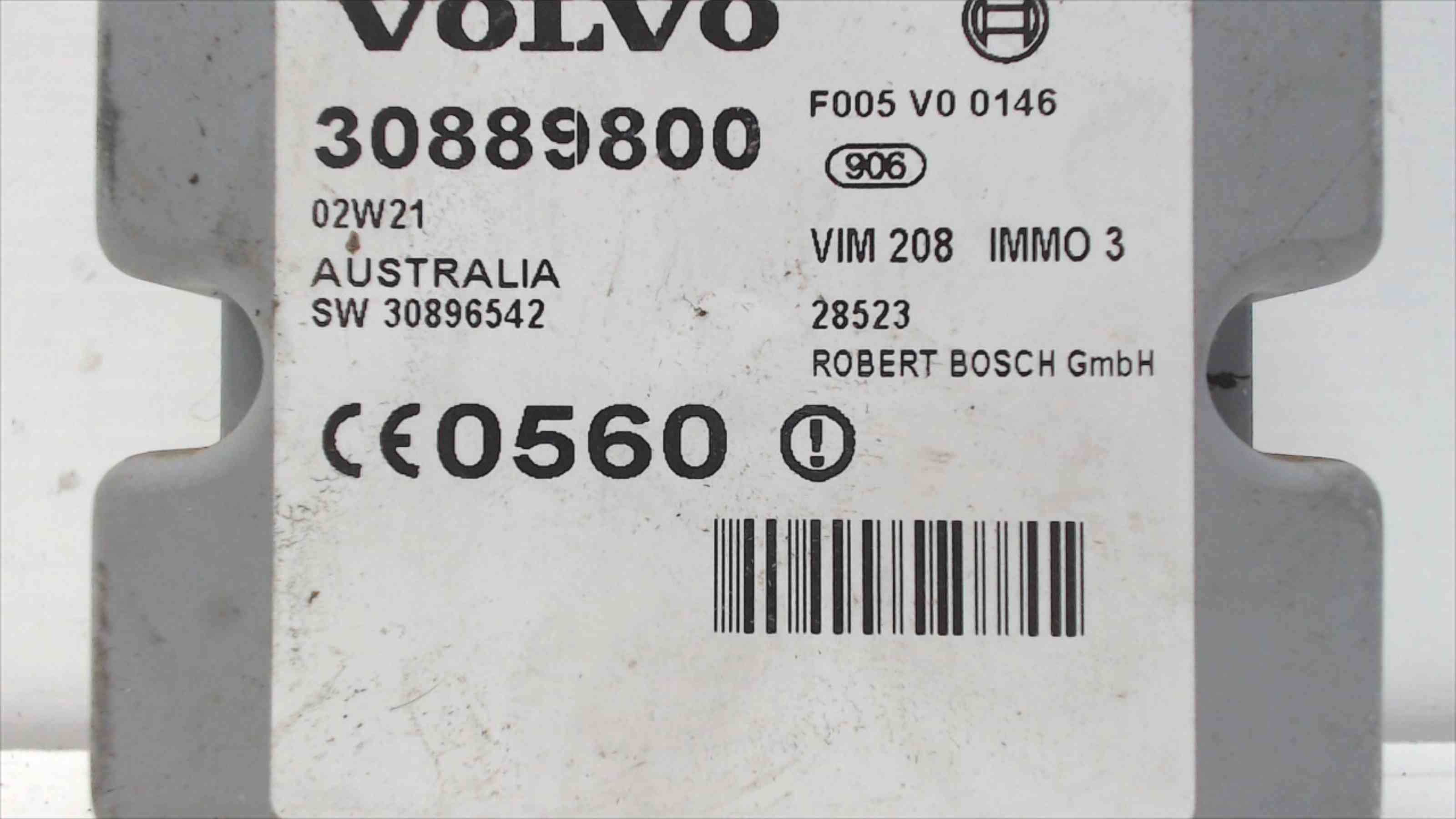 VOLVO S40 1 generation (1996-2004) Calculateur antidémarrage 30889800 25109766