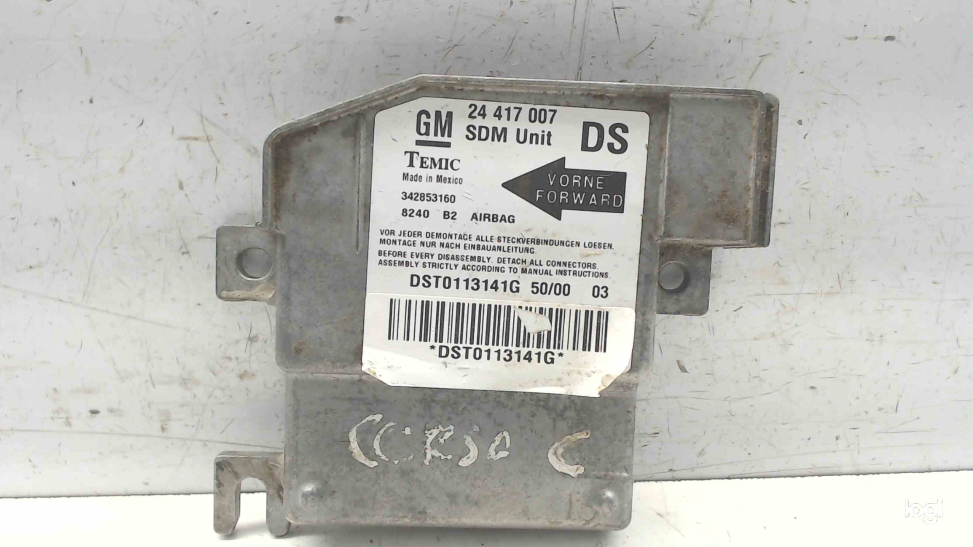 OPEL Corsa C (2000-2006) SRS vadības bloks 24417007 24687535