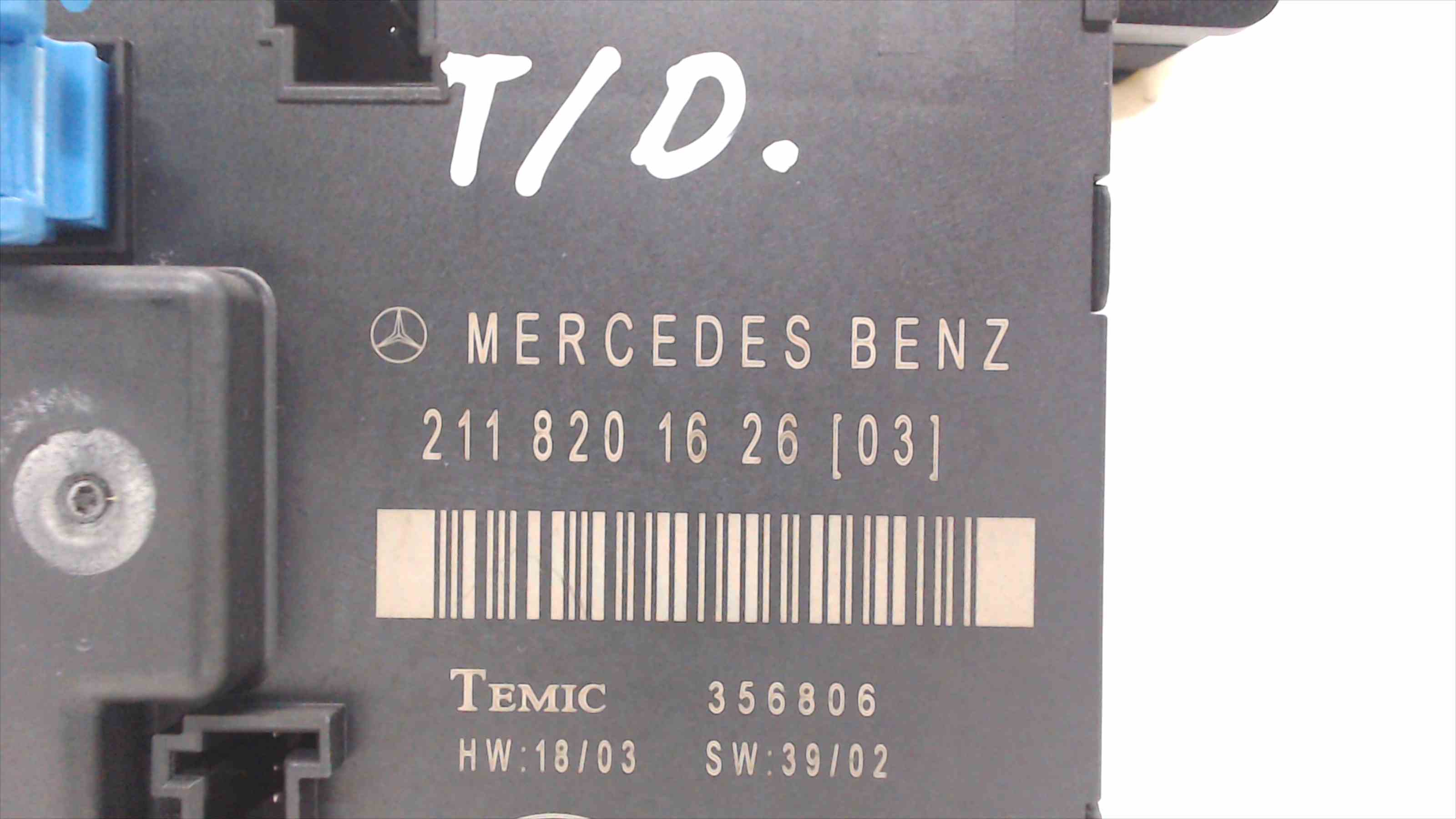 MERCEDES-BENZ E-Class W211/S211 (2002-2009) Μονάδα ελέγχου κεντρικού κλειδώματος 2118201626 24692556