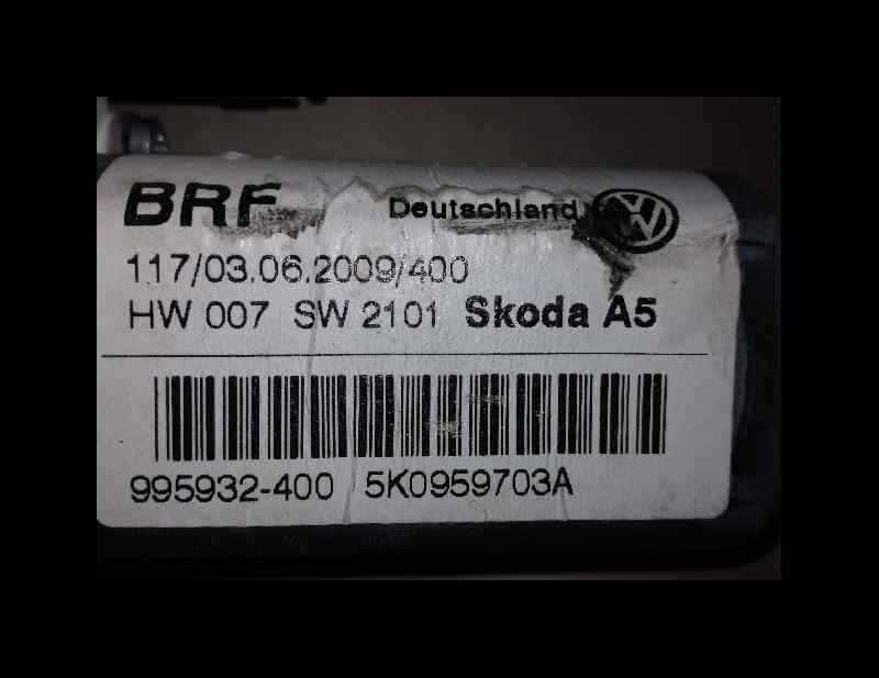 SKODA Fabia 6Y (1999-2007) Aizmugurējo kreiso durvju logu pacēlājs 5K0959703A 25809124