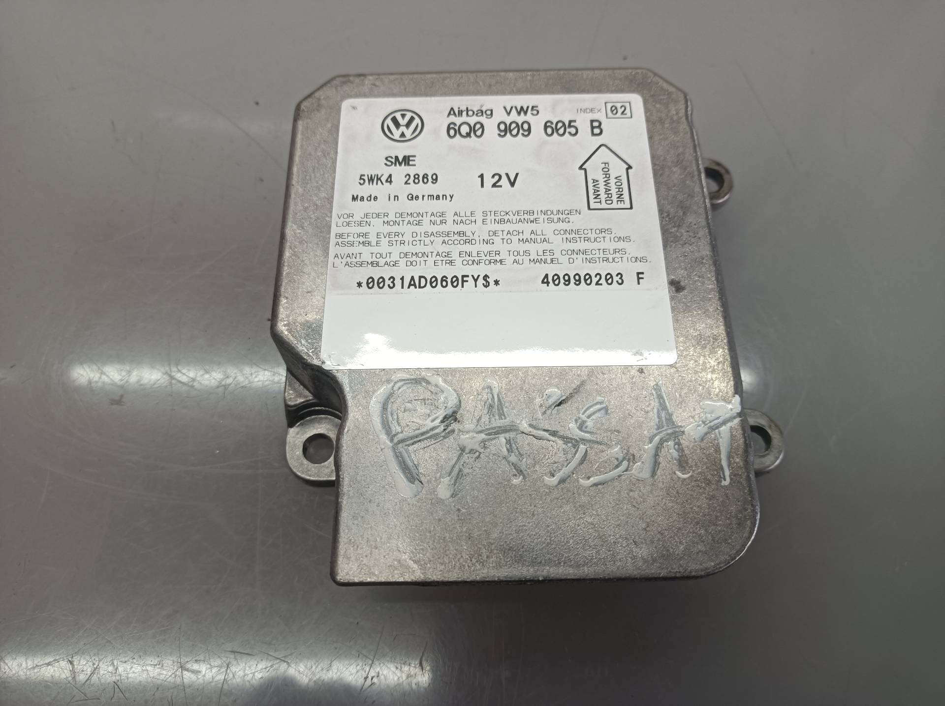 VOLKSWAGEN Passat B5 (1996-2005) SRS Control Unit 6Q0909605B,5WK42869 26011706