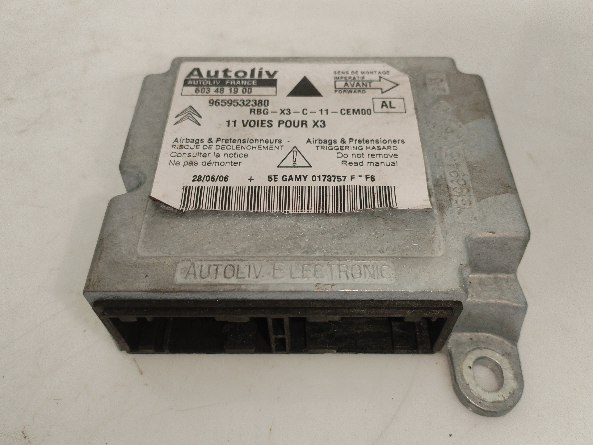 CITROËN C5 1 generation (2001-2008) SRS Control Unit 9659532380, 603481900 25101005