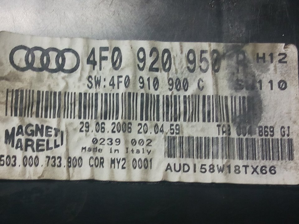 AUDI A6 C6/4F (2004-2011) Спидометр 4F0920950R 25604408