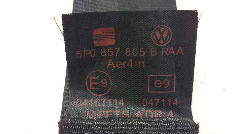 SEAT Altea 1 generation (2004-2013) Rear Right Seatbelt 5P0857805B, 5426212 18370411