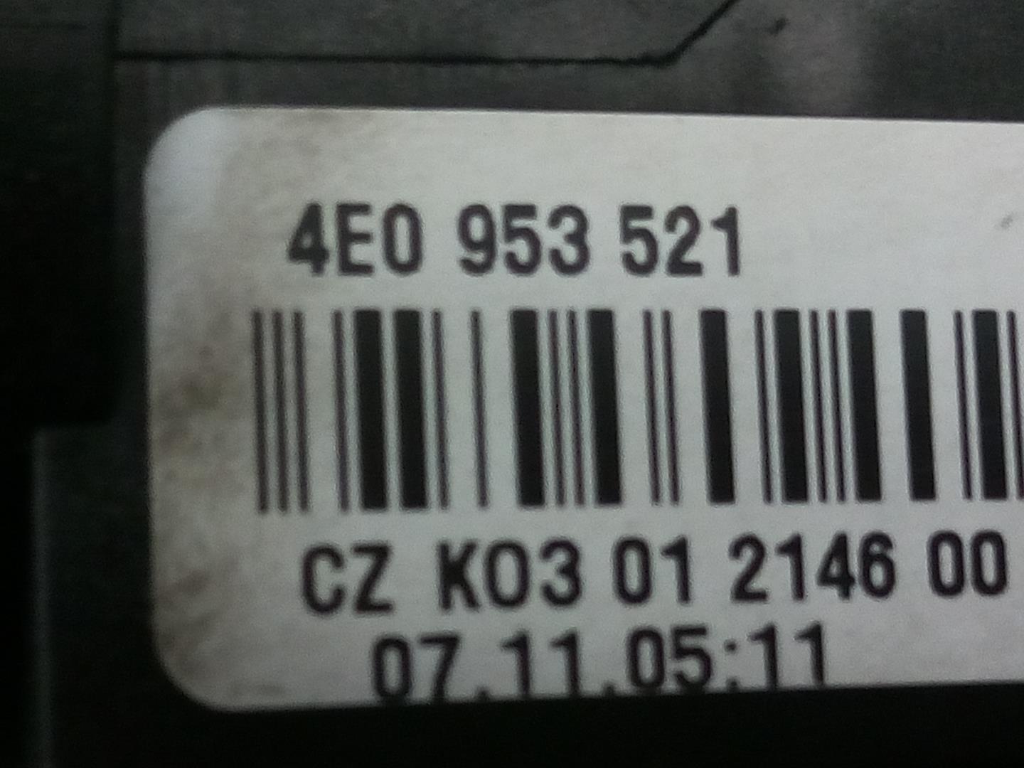AUDI A4 B6/8E (2000-2005) Headlight Switch Control Unit 4E0953521, K0301214600 18586135