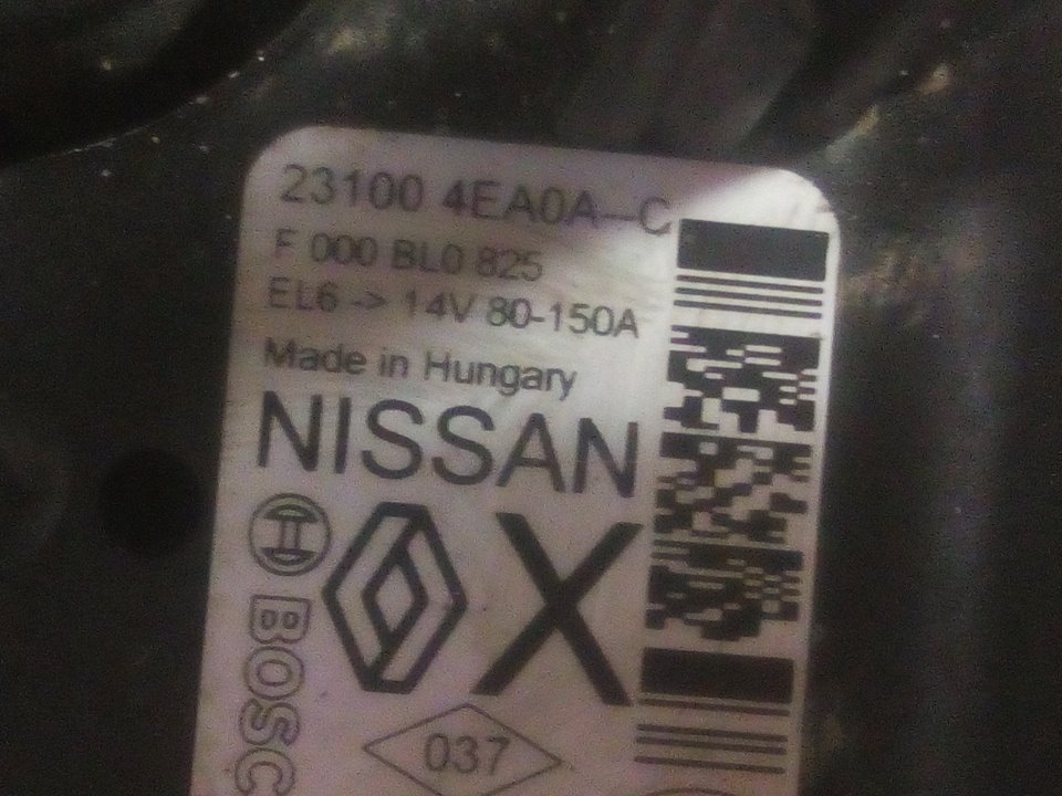 NISSAN Qashqai 2 generation (2013-2023) Alternateur 231004EA0AC 25604070